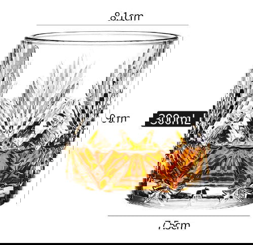 Whiskey Glass Wine Glass Foreign Wine Glass Crystal Glass Octagonal Glass Thickened Bar Glass Set Beer Glass - Grand Goldman