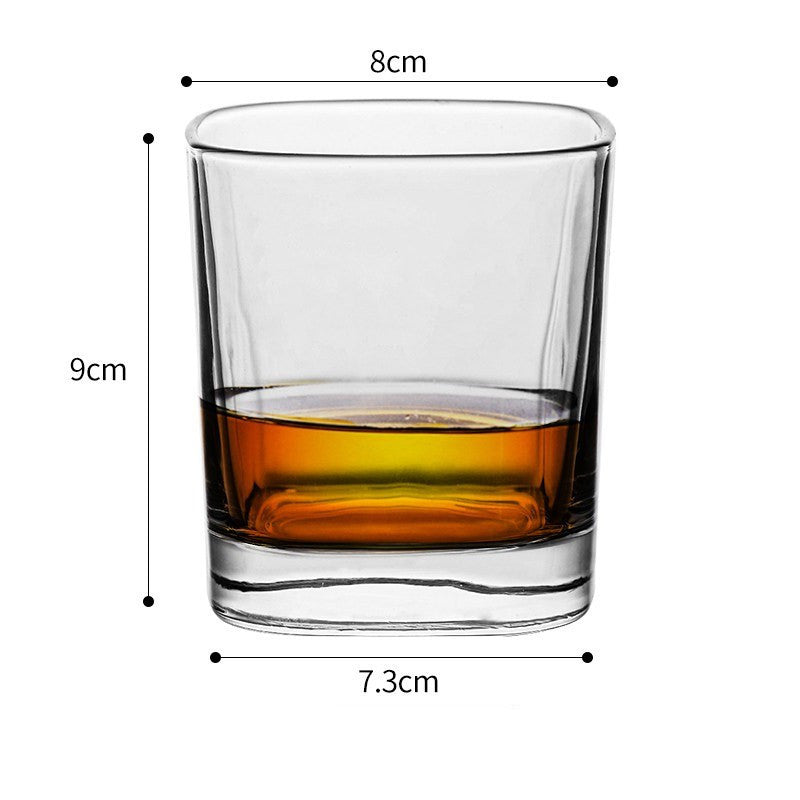 Whiskey Glass Wine Glass Foreign Wine Glass Crystal Glass Octagonal Glass Thickened Bar Glass Set Beer Glass - Grand Goldman