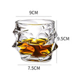 Whiskey Glass Wine Glass Foreign Wine Glass Crystal Glass Octagonal Glass Thickened Bar Glass Set Beer Glass - Grand Goldman
