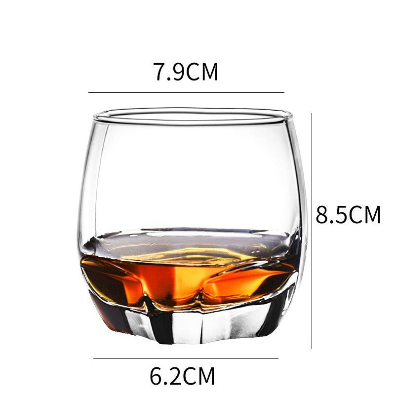 Whiskey Glass Wine Glass Foreign Wine Glass Crystal Glass Octagonal Glass Thickened Bar Glass Set Beer Glass - Grand Goldman