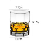 Whiskey Glass Wine Glass Foreign Wine Glass Crystal Glass Octagonal Glass Thickened Bar Glass Set Beer Glass - Grand Goldman
