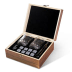 Whisky Stone Whisky Stones Glass Wooden Gift Box - Grand Goldman