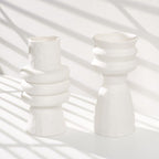 White Ceramic Dried Flower Water Vase - Grand Goldman