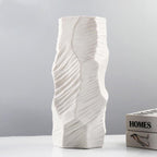 White Ceramic Vase Ornament Flower Arrangement - Grand Goldman