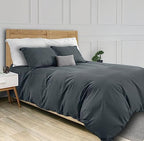 White Classic Dark Green Duvet Cover King Size, Microfiber Duvet Cover with Zipper, Duvet Cover Set with 2 Pillow Shams, Luxury Soft Comforter Cover King Size, 104 x 90 | Comforter Not Included - Grand Goldman