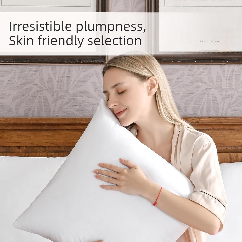 White Euro Bed 26x26 Pillow Inserts Hotel Quality Specially Supplied (Set of 2) - Grand Goldman