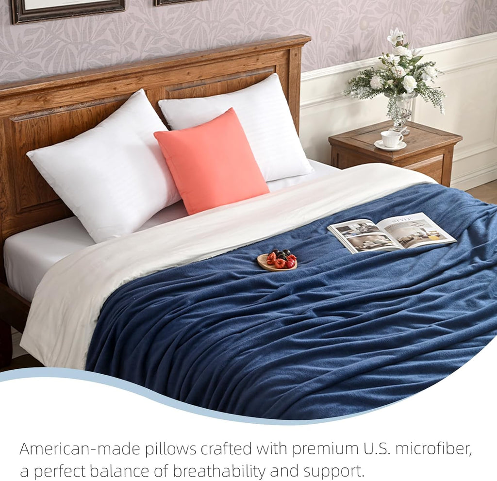 White Euro Bed 26x26 Pillow Inserts Hotel Quality Specially Supplied (Set of 2) - Grand Goldman