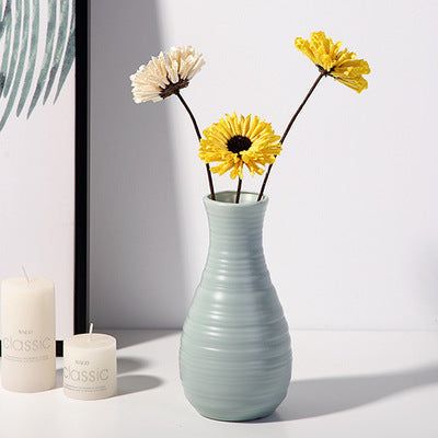 White Porcelain Vase Simple Modern Style Floor-to-ceiling Tall Vase - Grand Goldman