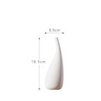 White Water Drop Vase Simple Modern Model Room Ceramic Dried Flower Flower Ornaments - Grand Goldman