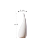White Water Drop Vase Simple Modern Model Room Ceramic Dried Flower Flower Ornaments - Grand Goldman