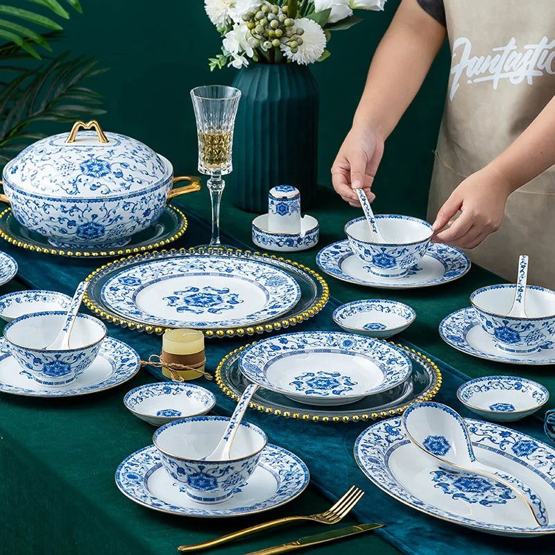 Wholesale European Simple Fengyu Classic Enamel Porcelain Dinnerware Sets - Grand Goldman