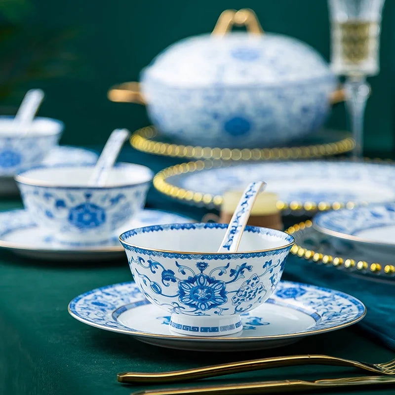 Wholesale European Simple Fengyu Classic Enamel Porcelain Dinnerware Sets - Grand Goldman