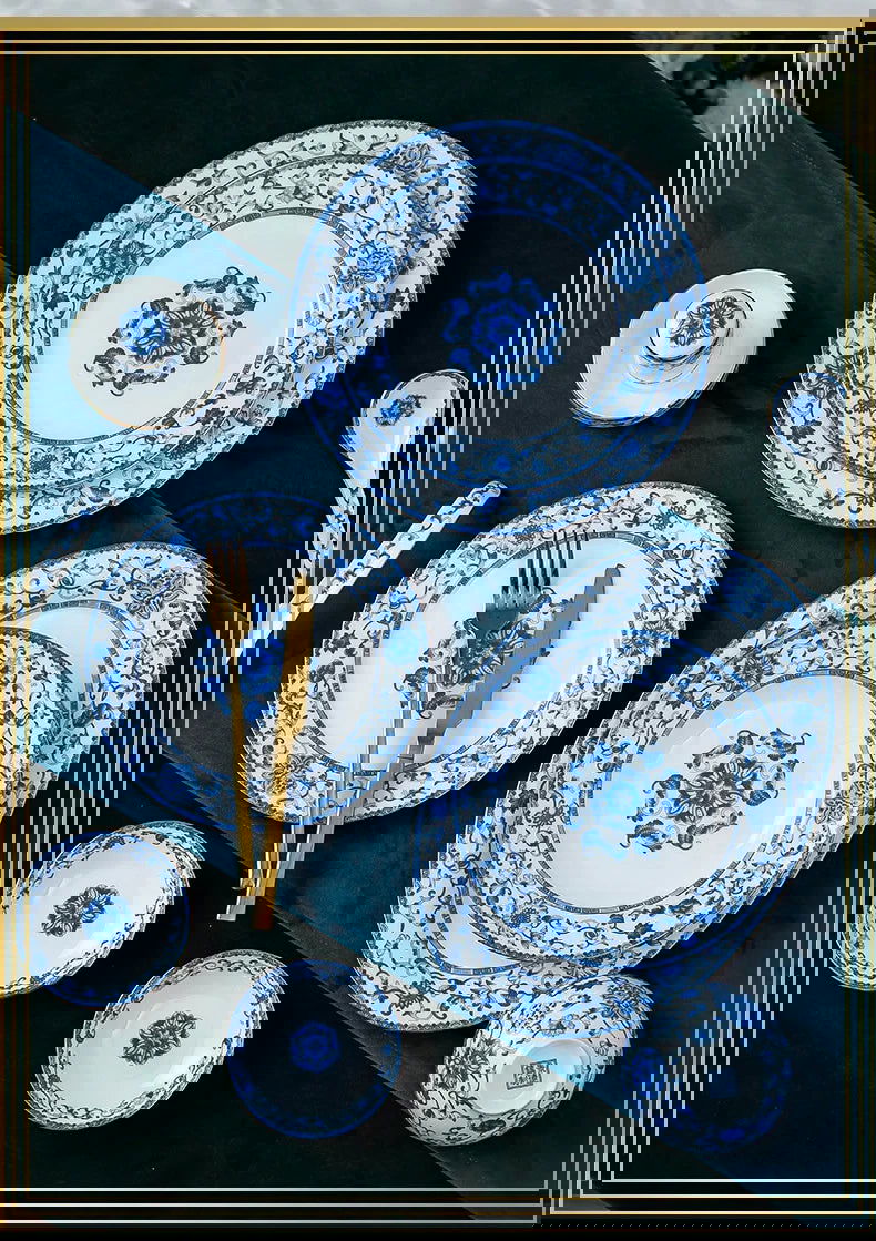 Wholesale European Simple Fengyu Classic Enamel Porcelain Dinnerware Sets - Grand Goldman