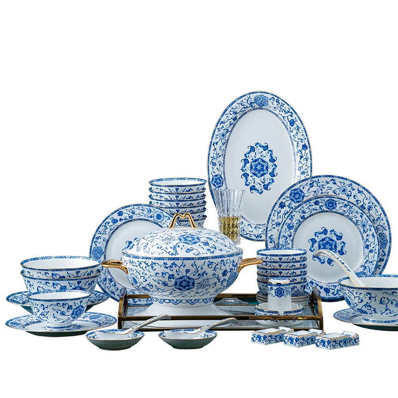 Wholesale European Simple Fengyu Classic Enamel Porcelain Dinnerware Sets - Grand Goldman