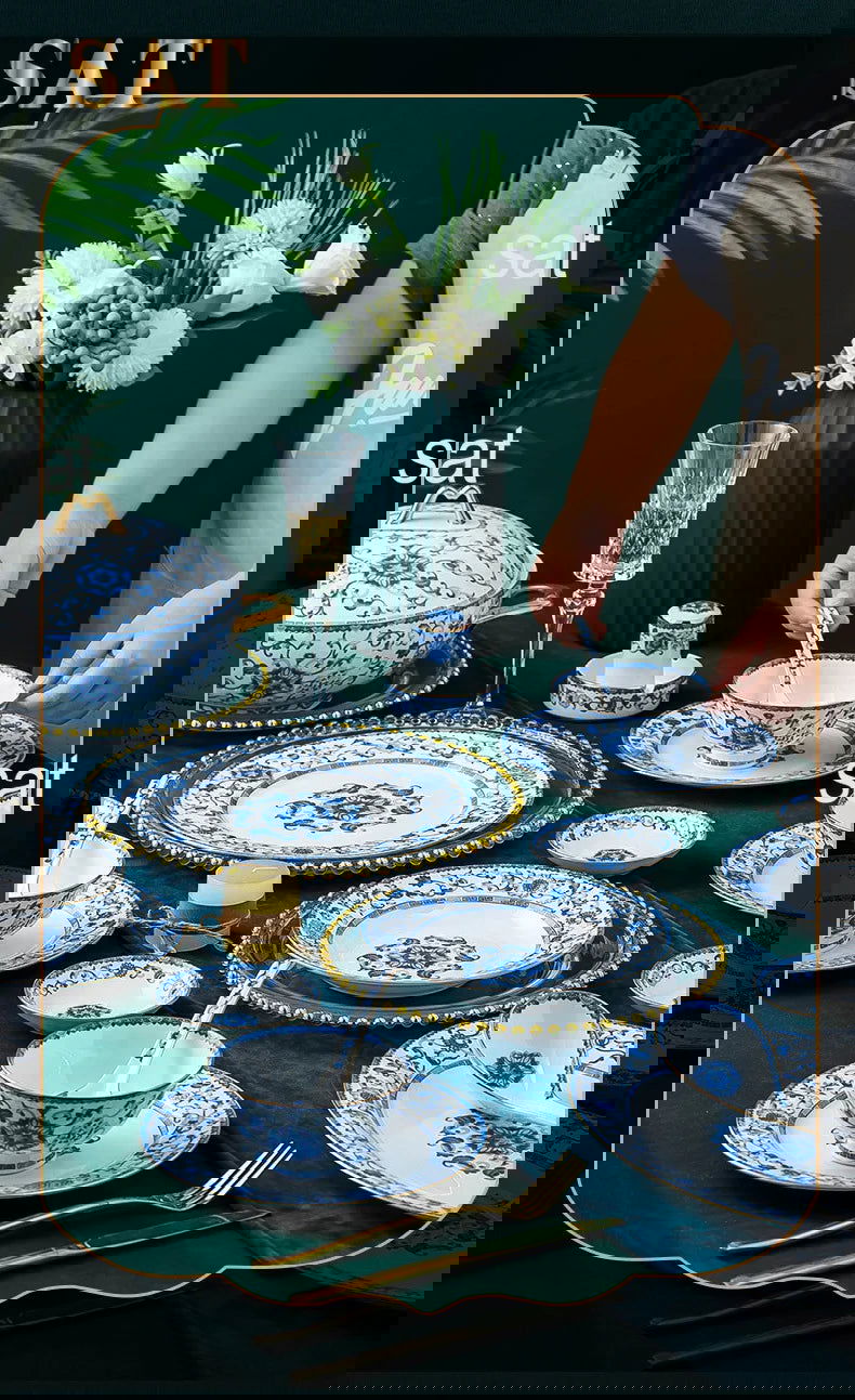 Wholesale European Simple Fengyu Classic Enamel Porcelain Dinnerware Sets - Grand Goldman