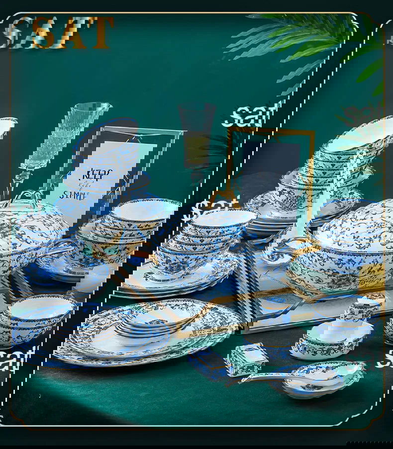 Wholesale European Simple Fengyu Classic Enamel Porcelain Dinnerware Sets - Grand Goldman