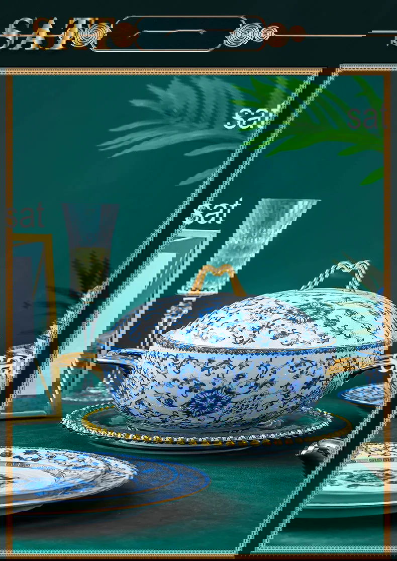 Wholesale European Simple Fengyu Classic Enamel Porcelain Dinnerware Sets - Grand Goldman