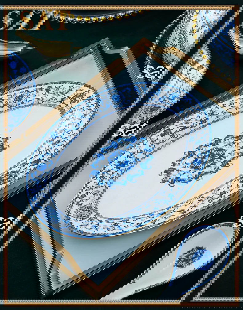 Wholesale European Simple Fengyu Classic Enamel Porcelain Dinnerware Sets - Grand Goldman