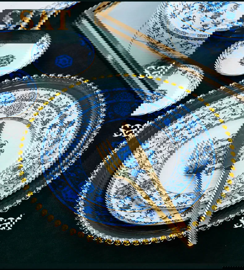 Wholesale European Simple Fengyu Classic Enamel Porcelain Dinnerware Sets - Grand Goldman