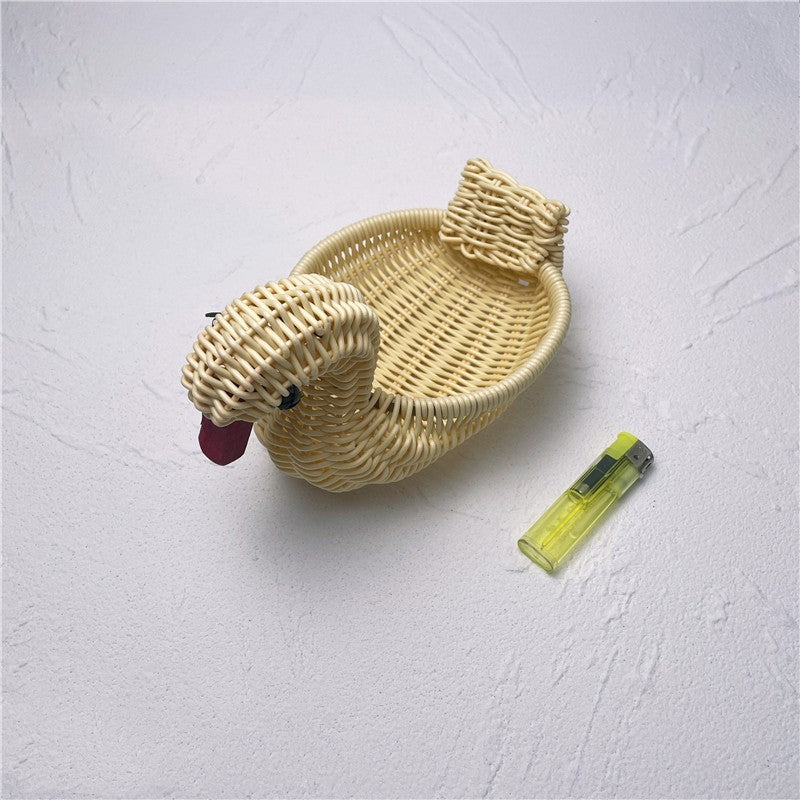 Wicker Woven Basket Bamboo Basket Rattan Woven Bamboo Basket Ornaments Storage Basket - Grand Goldman