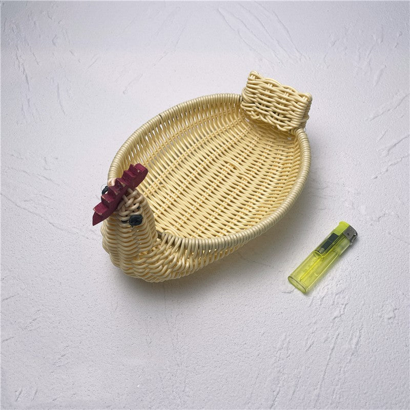 Wicker Woven Basket Bamboo Basket Rattan Woven Bamboo Basket Ornaments Storage Basket - Grand Goldman