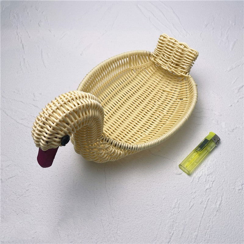 Wicker Woven Basket Bamboo Basket Rattan Woven Bamboo Basket Ornaments Storage Basket - Grand Goldman