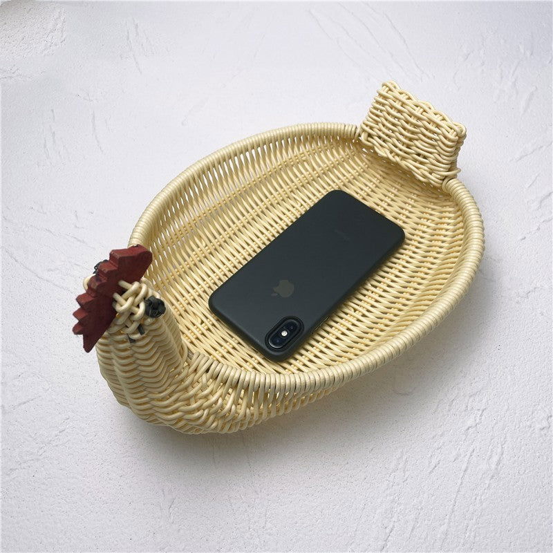 Wicker Woven Basket Bamboo Basket Rattan Woven Bamboo Basket Ornaments Storage Basket - Grand Goldman