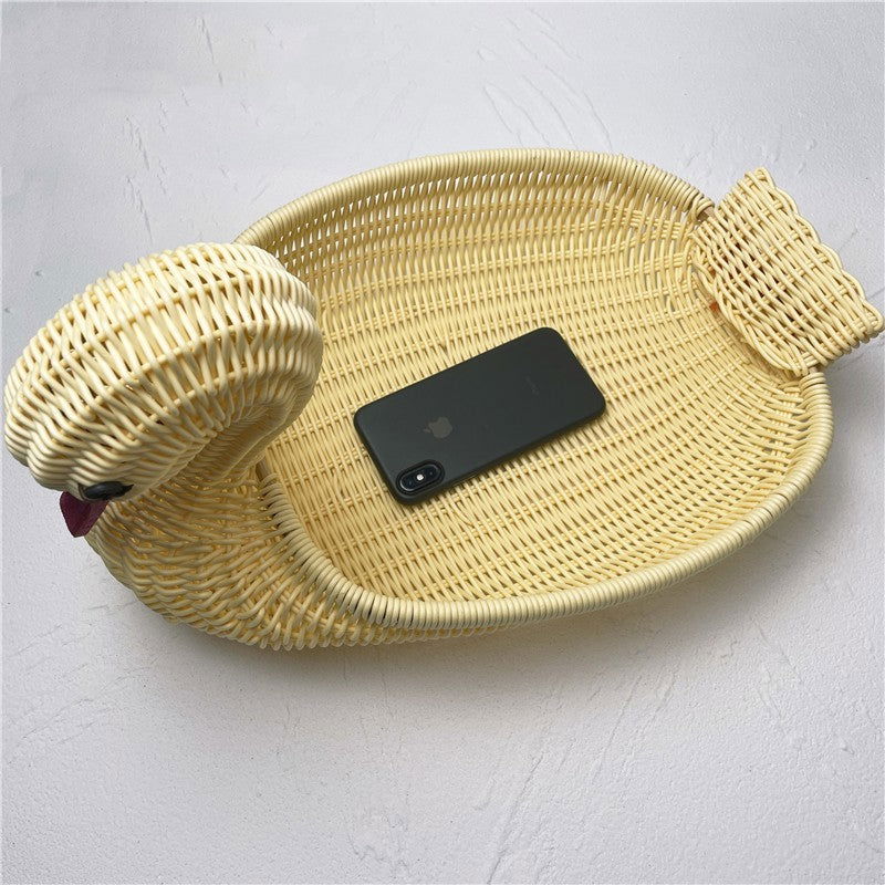 Wicker Woven Basket Bamboo Basket Rattan Woven Bamboo Basket Ornaments Storage Basket - Grand Goldman