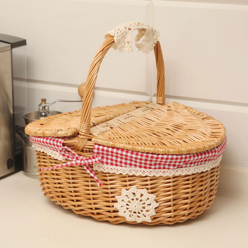 Wicker storage basket hand-woven - Grand Goldman