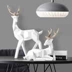 Windsor Deers Sculpture Resin Statue Decoration Home Decor Statues Deer Figurines Modern Decoration Table Ornament - Grand Goldman
