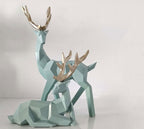 Windsor Deers Sculpture Resin Statue Decoration Home Decor Statues Deer Figurines Modern Decoration Table Ornament - Grand Goldman