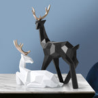 Windsor Deers Sculpture Resin Statue Decoration Home Decor Statues Deer Figurines Modern Decoration Table Ornament - Grand Goldman
