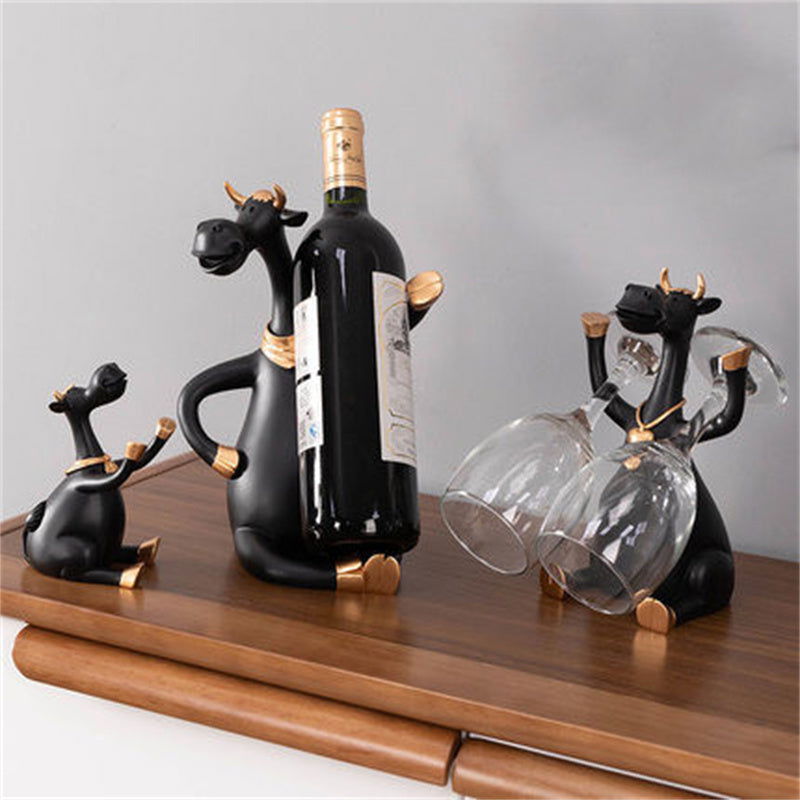 Wine Bottle Wine Glass Storage Rack Decorations - Grand Goldman