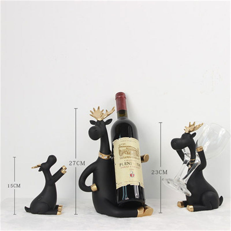 Wine Bottle Wine Glass Storage Rack Decorations - Grand Goldman