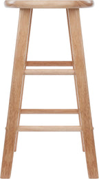 Winsome Element 2-Piece 24In Counter Stool Set, Natural Finish, Solid Wood, Modern Design - Grand Goldman