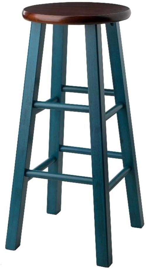 Winsome Wood Ivy Square Leg Bar Stool, Rustic Gray, 29" - Grand Goldman