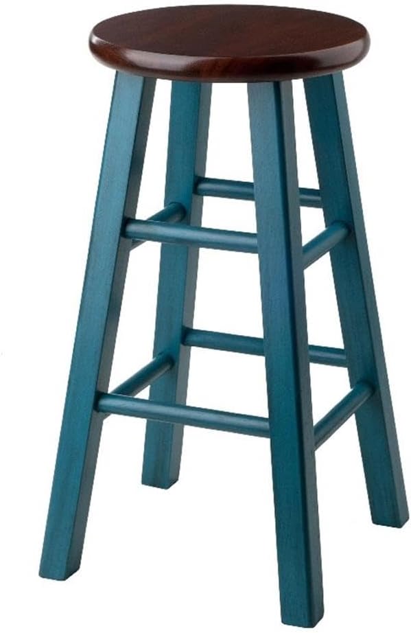 Winsome Wood Ivy Square Leg Bar Stool, Rustic Gray, 29" - Grand Goldman