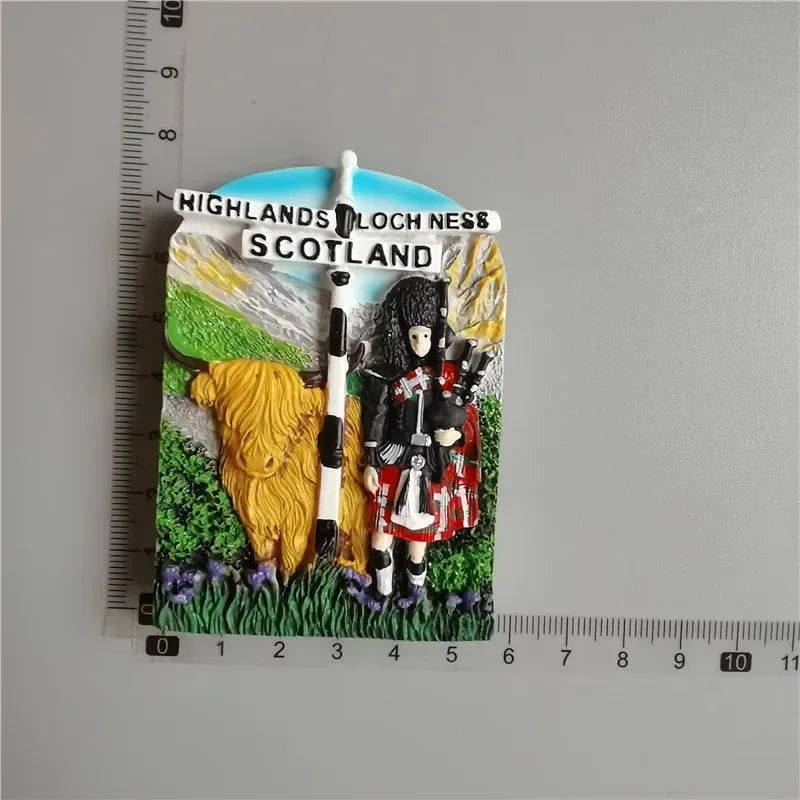 Wold Tourist Souvenir Fridge Magnets Cute Latin America Carnival Scotland Italy Croatian Miami India Stickers for Refrigerator - Grand Goldman