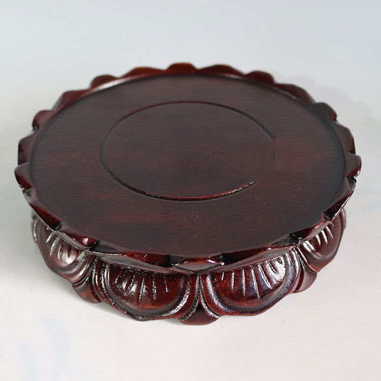 Wood Carving Guanyin Lotus Base - Grand Goldman