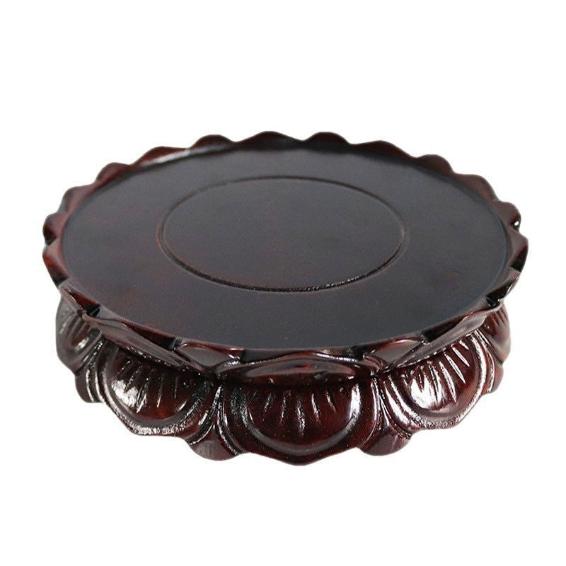 Wood Carving Guanyin Lotus Base - Grand Goldman