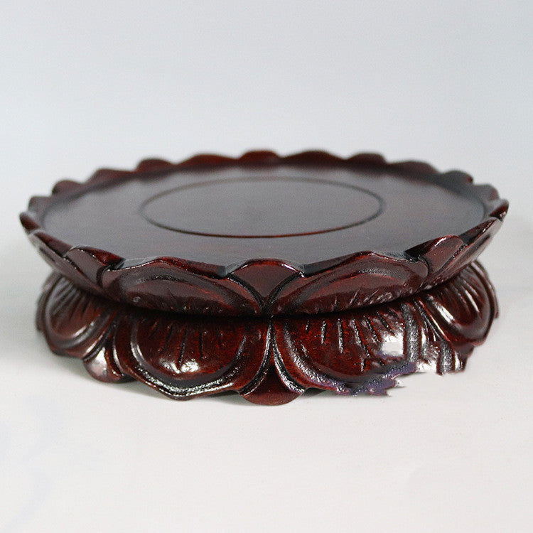 Wood Carving Guanyin Lotus Base - Grand Goldman