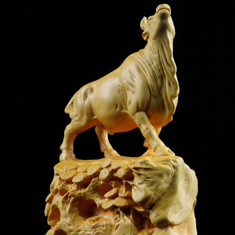 Wood Carving Home Office Craft Decoration Gift - Grand Goldman