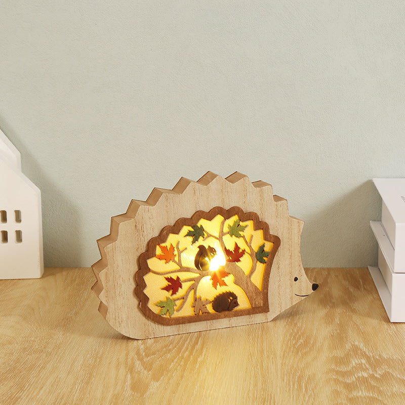 Wood Carving Luminous Home Decoration - Grand Goldman