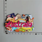 Wooden Refrigerator Magnet Travel Souvenir United States Barcelona Russia Canada Thailand Denmark Magnetic Fridge Sticker - Grand Goldman