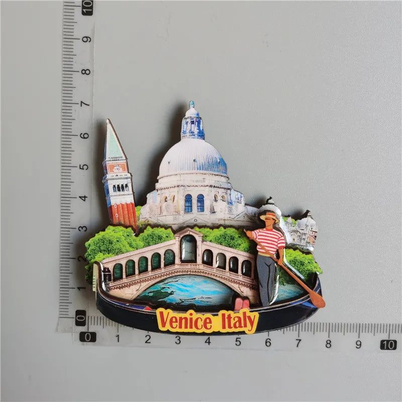 Wooden Refrigerator Magnet Travel Souvenir United States Barcelona Russia Canada Thailand Denmark Magnetic Fridge Sticker - Grand Goldman