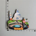 Wooden Refrigerator Magnet Travel Souvenir United States Barcelona Russia Canada Thailand Denmark Magnetic Fridge Sticker - Grand Goldman