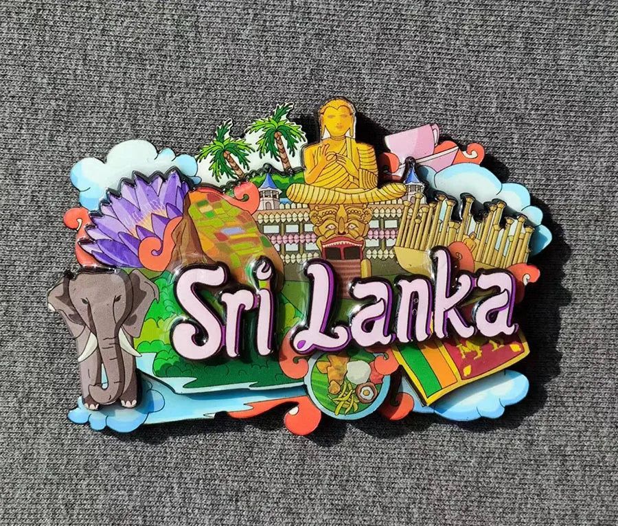 Wooden Refrigerator Magnet Travel Souvenir United States Barcelona Russia Canada Thailand Denmark Magnetic Fridge Sticker - Grand Goldman