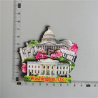 Wooden Refrigerator Magnet Travel Souvenir United States Barcelona Russia Canada Thailand Denmark Magnetic Fridge Sticker - Grand Goldman