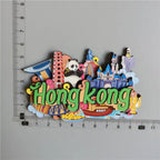 Wooden Refrigerator Magnet Travel Souvenir United States Barcelona Russia Canada Thailand Denmark Magnetic Fridge Sticker - Grand Goldman