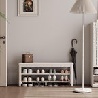 Wooden Shoe Rack Bench - 2-Tier Shoe Organizer and Entryway Bench | Stylish Shoe Bench for Entryway, Bedroom - Grand Goldman